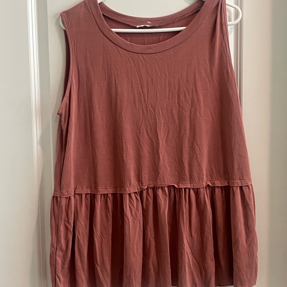 JODIFL Sleeveless Dusty Rose Tank Top
